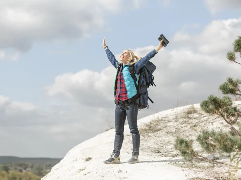a girl enjoying her life